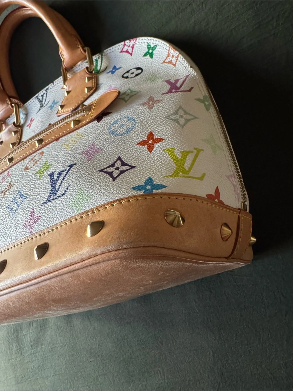 Authentic Louis Vuitton - Takashi Murakami - Multicolor Monogram Alma Handbag
